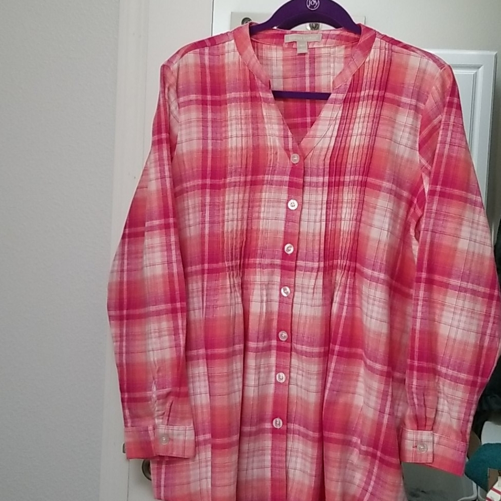 Woman Within NWOT Flannel Shirt, Large 18-20